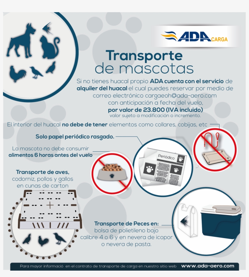 #trasnportedemascotas Si No Tienes Huacal Propio Ada - Aerolínea De Antioquia, transparent png download