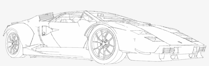 Lamborghini Countach Blue Beast, transparent png download