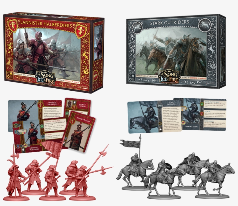 Cmon Asoiaf Lannister Halberdiers Und Stark Outriders - A Song Of Ice And Fire, transparent png download