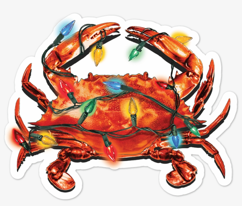 Christmas Crab Lights / Sticker - Christmas Crab, transparent png download