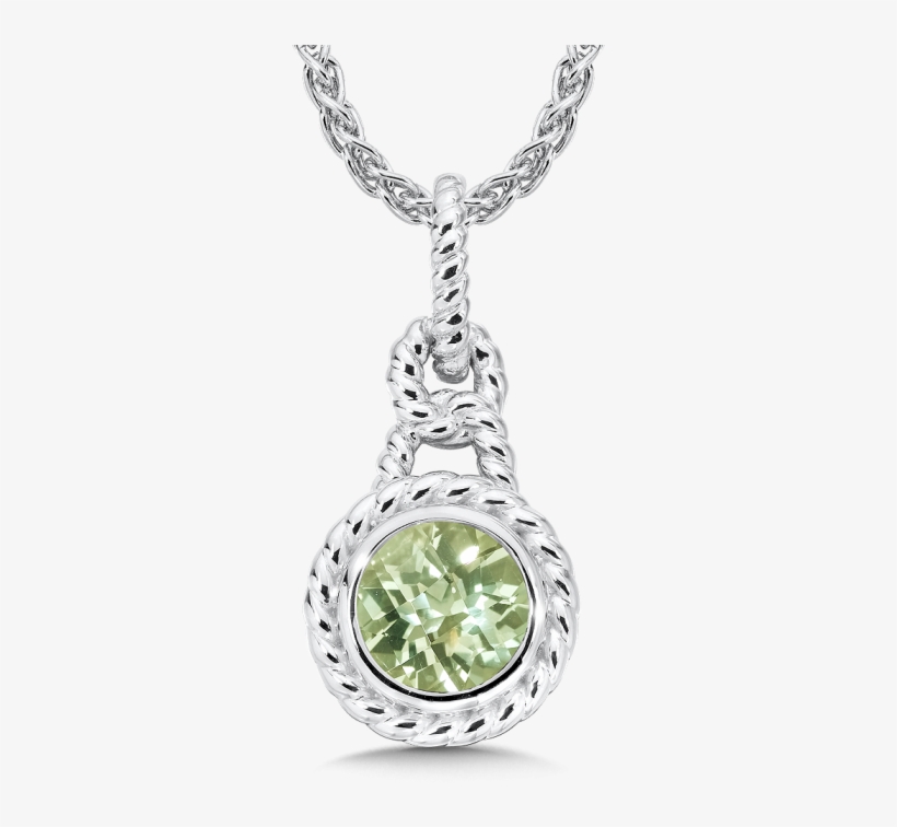 Green Amethyst Pendant - Necklace, transparent png download