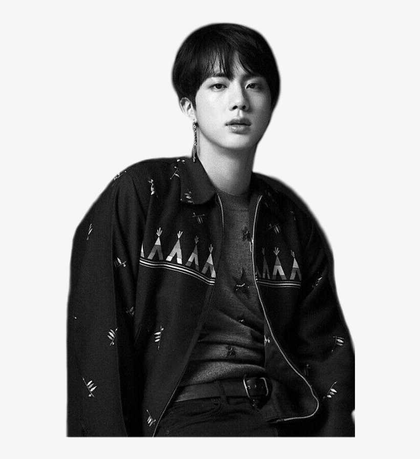 Kim Sticker - Seokjin Black And White, transparent png download