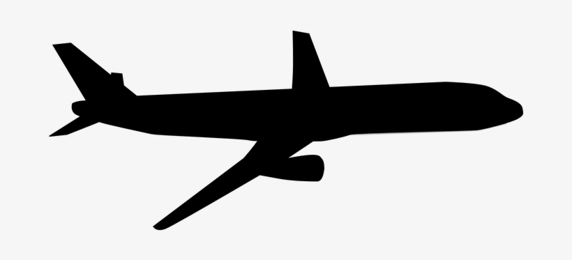 Airplane Plane Airline Speed Jet Aviation - Black And White Airplane, transparent png download