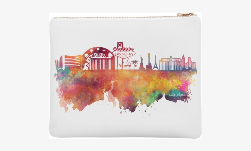 Shop Las Vegas Neoprene Clutch Neoprene Clutch By Jbjart - Las Vegas Skyline Png, transparent png download