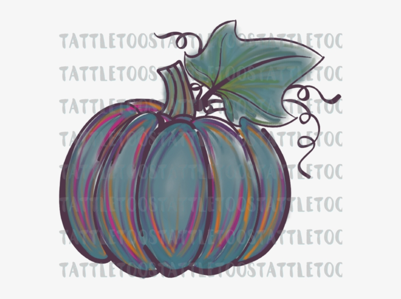 Brushpaintedpumpkintf - Purple Painted Watercolor Png Pumpkin, transparent png download