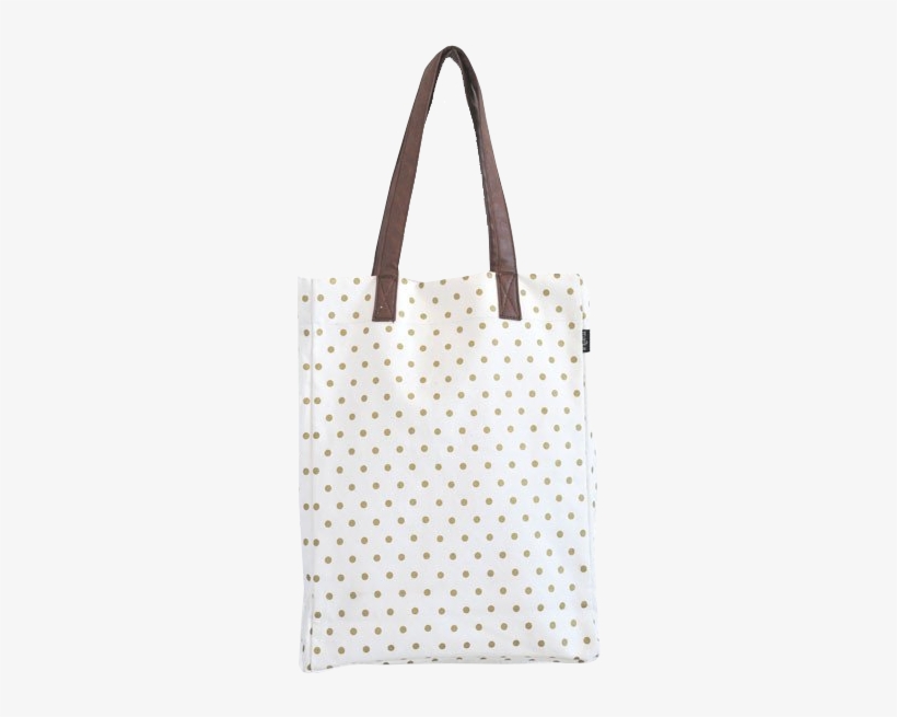 Metallic Gold Dots - Gold Totebags By Maika - Gold Dots Market Tote, transparent png download