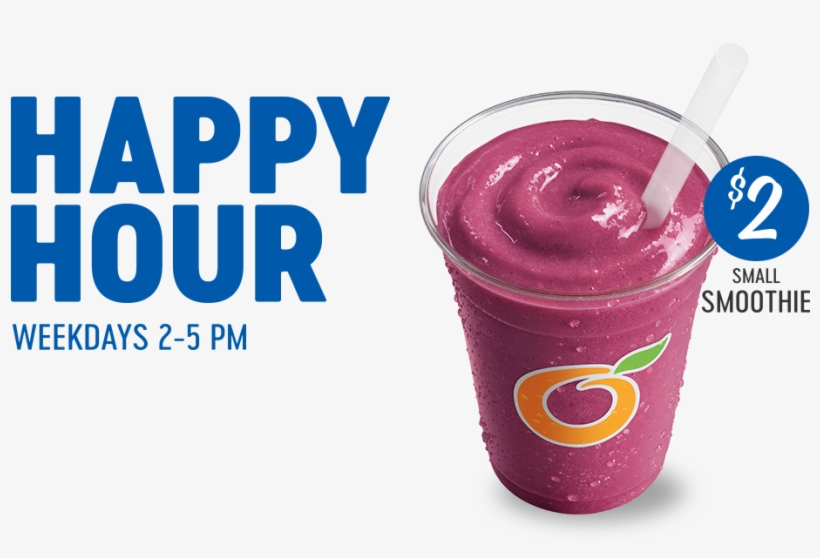 $2 Small Smoothie Happy Hour Weekdays 2-5 Pm $2 Small - Smoothie, transparent png download