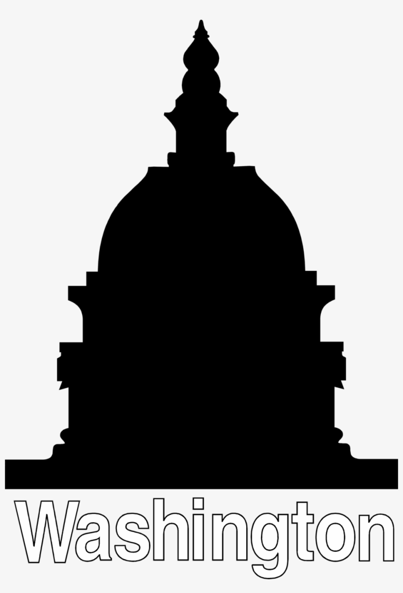 Free Stock Photo - Capitol Building Silhouette Vector, transparent png download