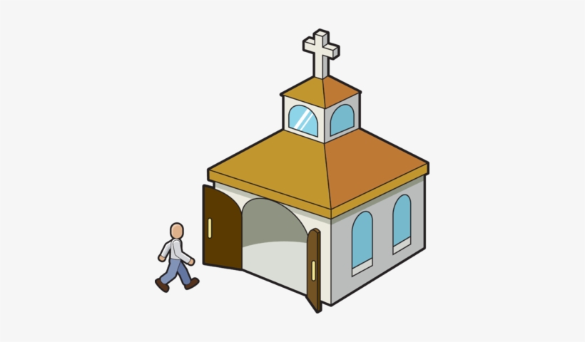 Graphic Royalty Free Library Going To Church Clipart - Clipart Of Going To Church, transparent png download