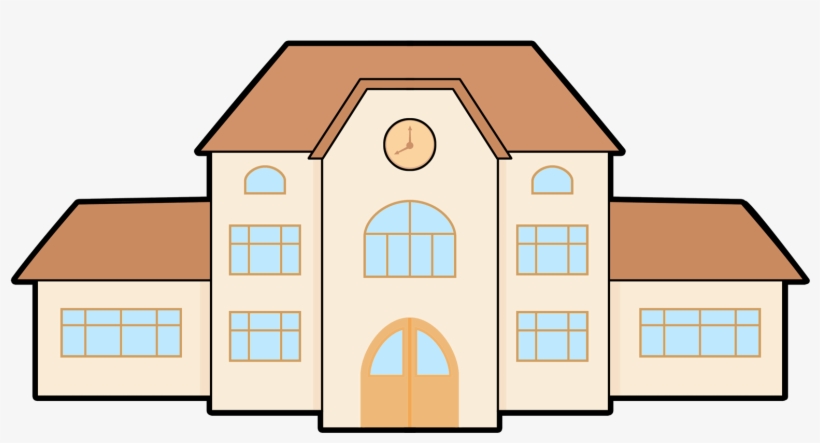 Collection Of Free School Transpa Cartoon On Ubisafe - School Building Clipart, transparent png download