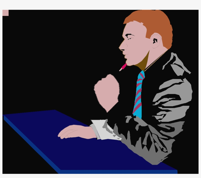 Man Thinking Clipart Png - Tenant, transparent png download