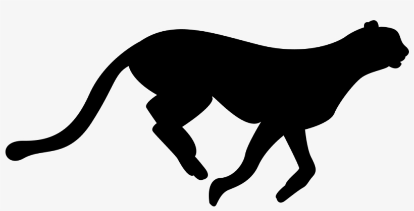 Cheetah Silhouette Png - Cheetah Silhouette Clip Art, transparent png download