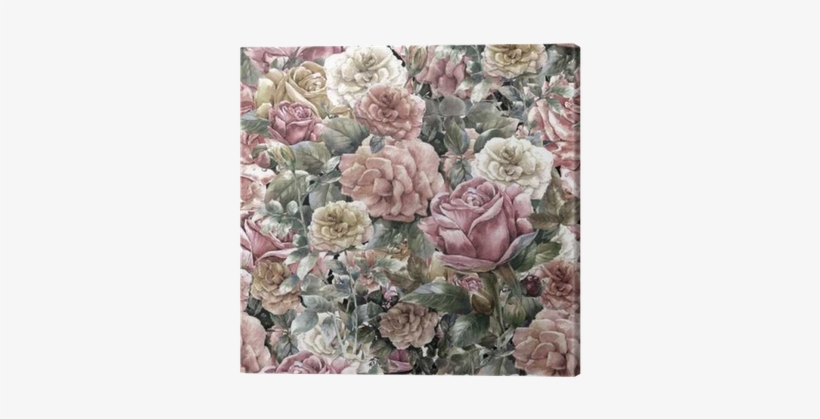 Watercolor Painting Of Flowers, Rose , Seamless Pattern - Watercolor Painting, transparent png download