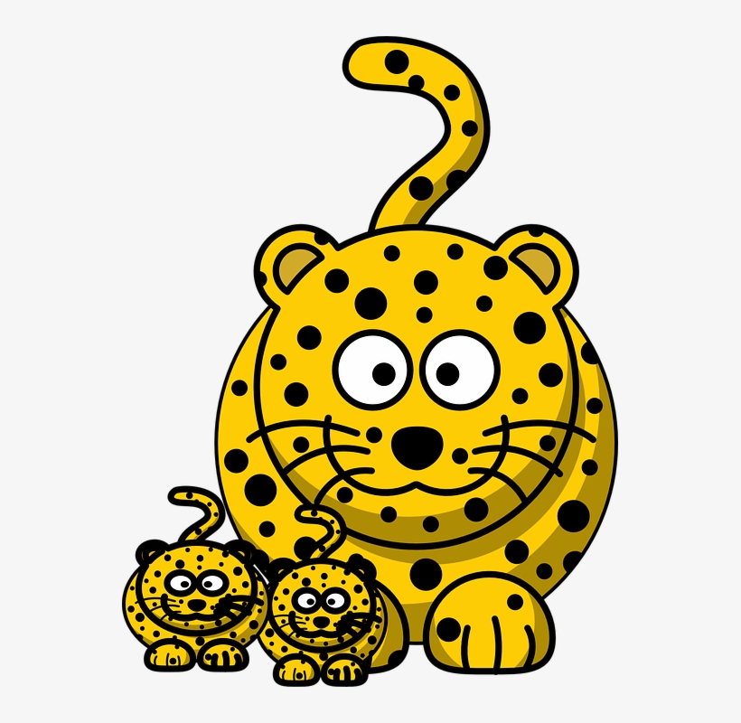 Leopard Tiger Cartoon Clip Art - Cartoon Leopard, transparent png download