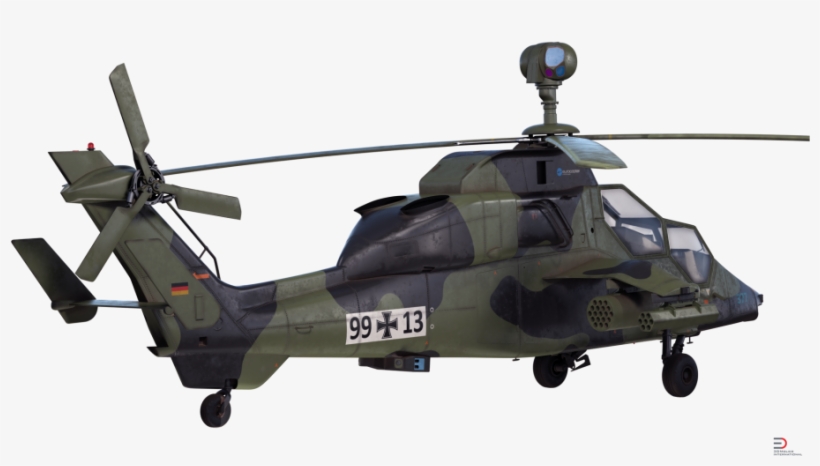 1 Eurocopter Tiger Ec665 German Royalty-free 3d Model - Military Helicopter, transparent png download