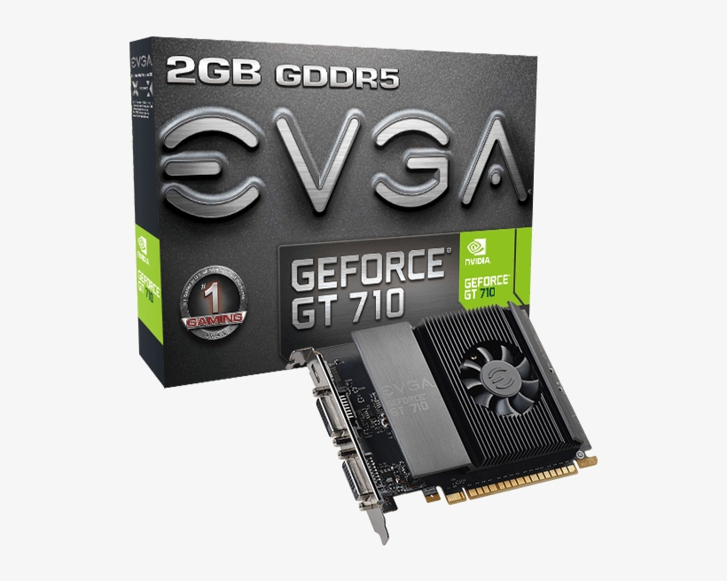Evga Geforce Gt 710, 02g P3 3717 Kr, 2gb Gddr5, Single - Evga Geforce Gt 710 2gb Ddr3, transparent png download