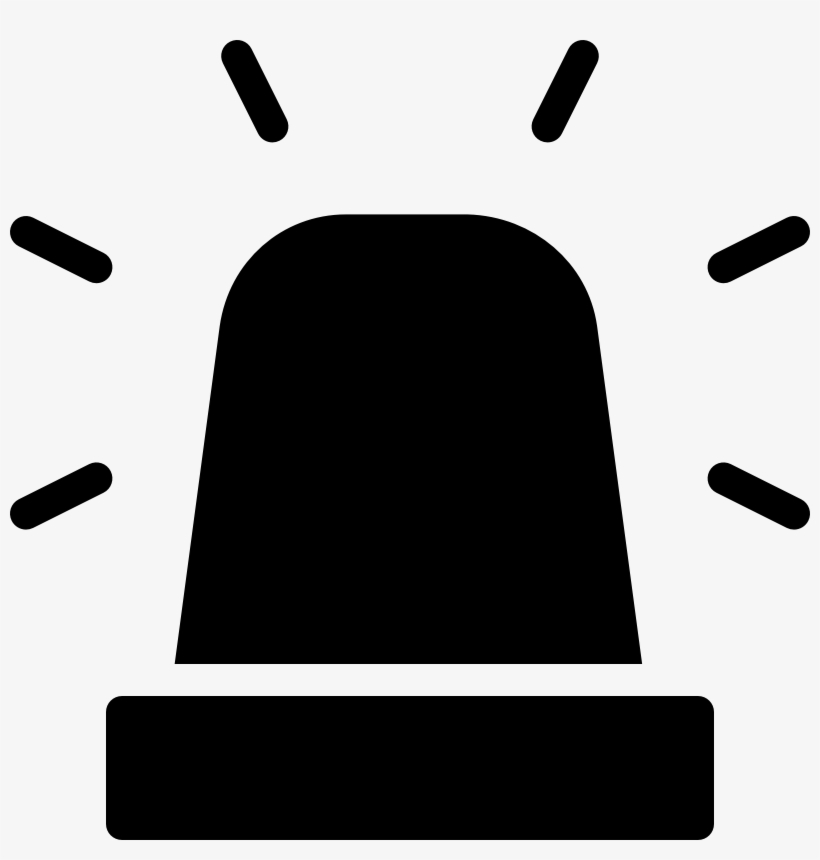 Png Black And White Stock Policeman Clipart Tool - Icon Png Siren, transparent png download