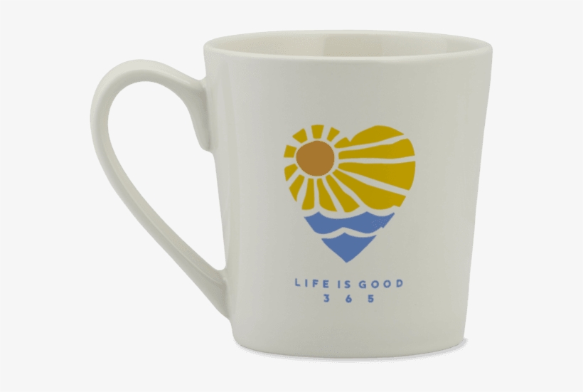 Life Is Good. Everyday Mug: Sunray Heart - Cloud White, transparent png download