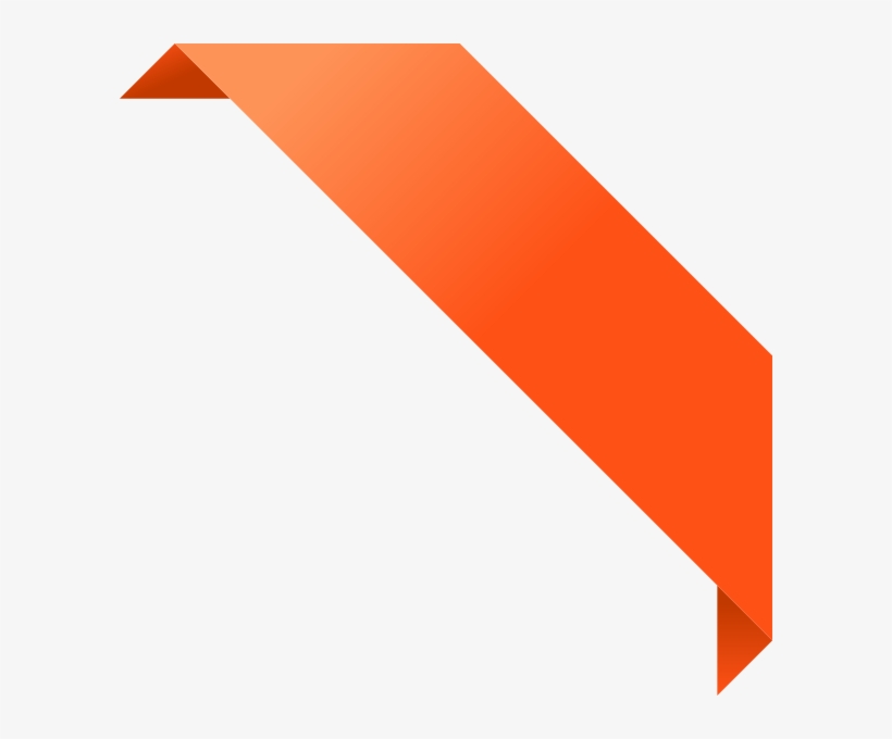 Orange Design Corner Ribbon Vector Data Vector Transparent - Orange Corner Ribbon Png, transparent png download