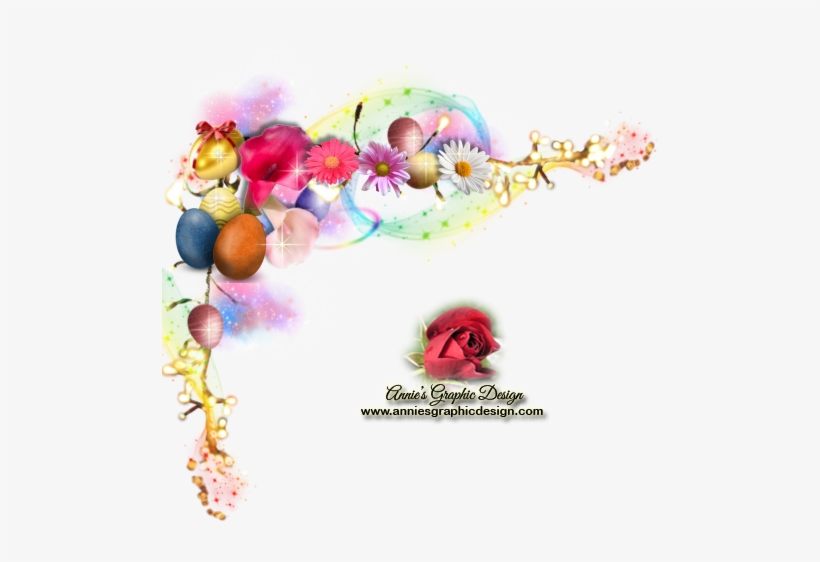 Pretty Easter Corner Graphic For Designers/bloggers - Easter Egg, transparent png download