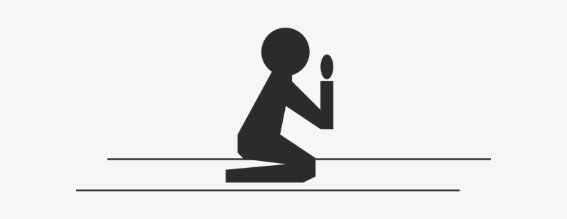 Small - Stick Figure Praying, transparent png download