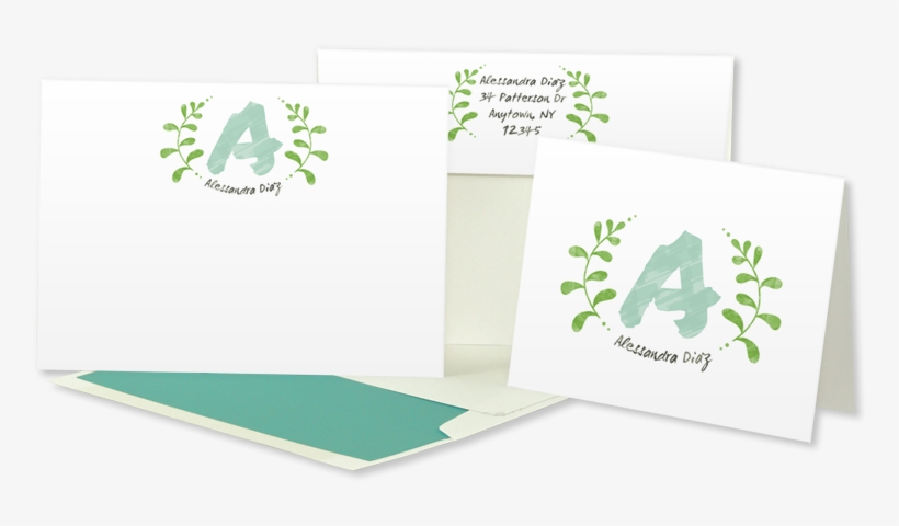 Watercolor Vine Stationery By Mountaincow - Personalized Notepad (watercolor Vine), transparent png download