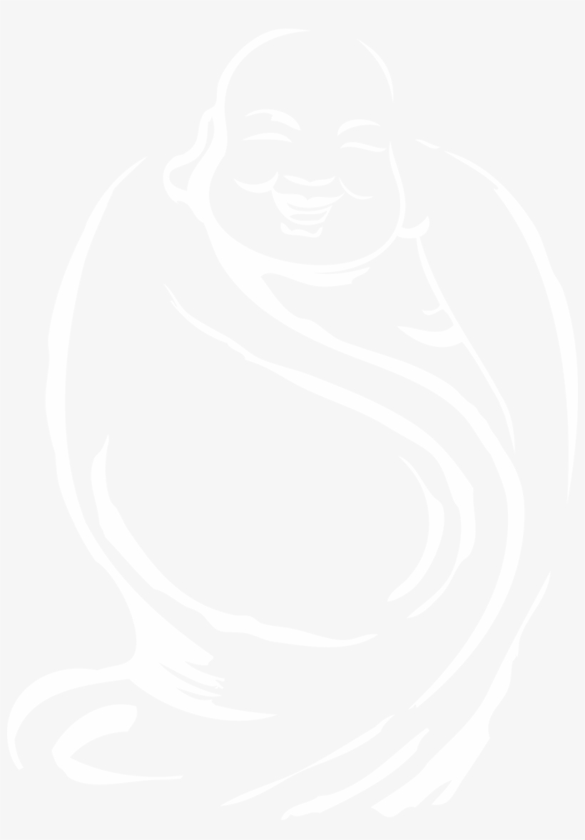 Clipart Of A Black And White Laughing Buddha - Focus, transparent png download