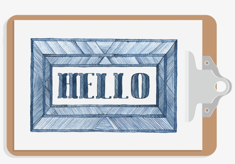 This Drawing Was Done Using Two One Shade Of Blue Watercolor - Lettering, transparent png download