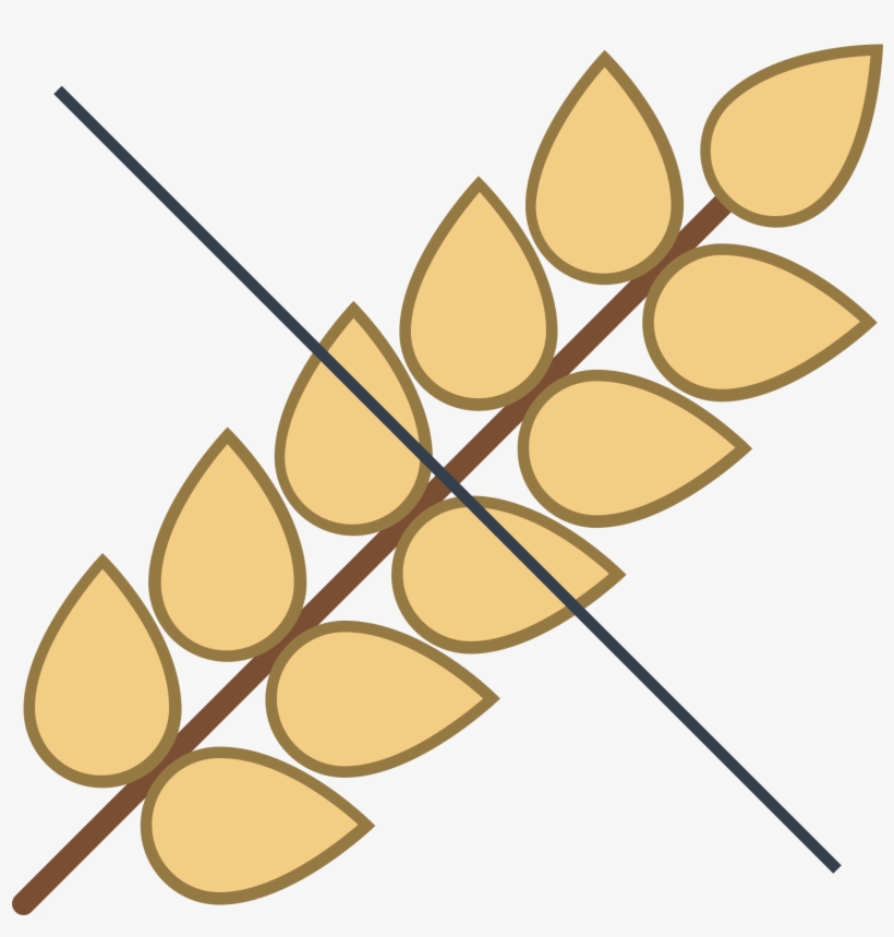 The Icon For No Gluten Uses A Stalk Of Wheat Laying, transparent png download