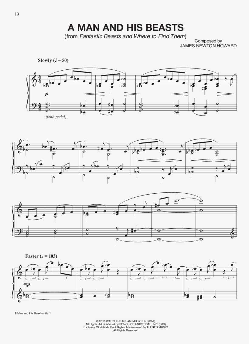 Fantastic Beasts And Where To Find Them Thumbnail - Greatest Showman Easy Piano, transparent png download