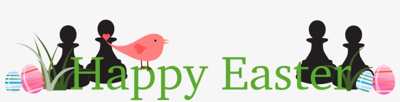 Happy Easter And Chess Pawns Clipart - Easter, transparent png download