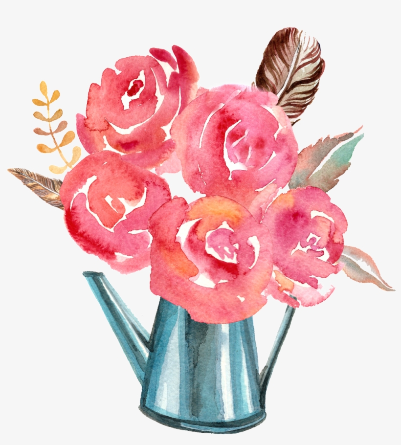 Hand Painted Garden Sprinkler Tool Flower Cluster Decoration - Portable Network Graphics, transparent png download