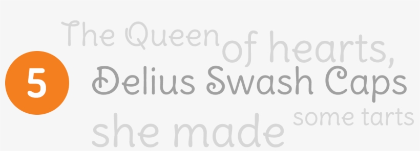 Download Font Delius Swash Font - Swash, transparent png download