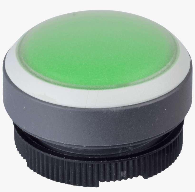 Fs - Fs+ 22 - Drukknop - Rond + Beschermkap, Zilver/groen,, transparent png download