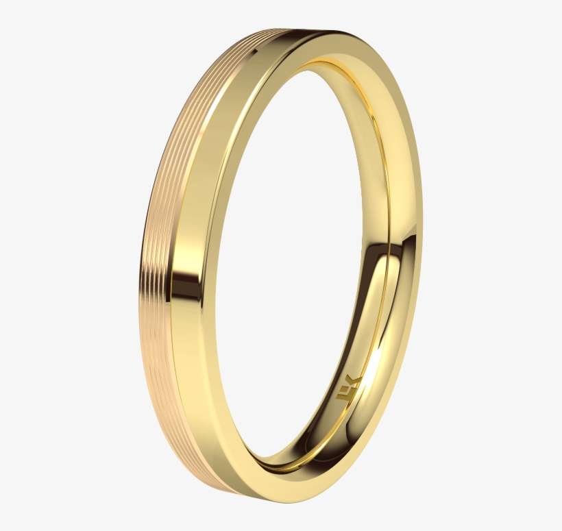 Alianza Bicolor De Oro De 18k - Wedding Ring, transparent png download