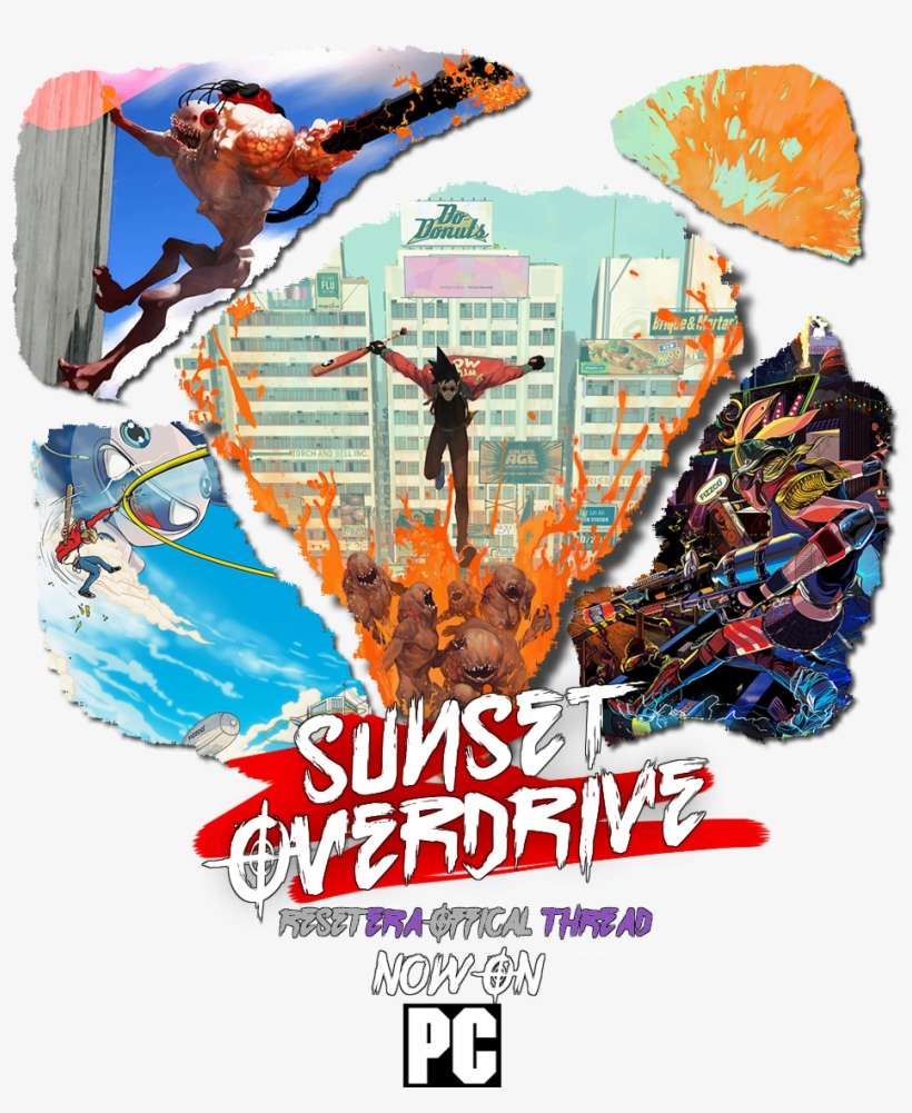 Platform Pc/xbox One Original Release Date - Sunset Overdrive Poster Female, transparent png download