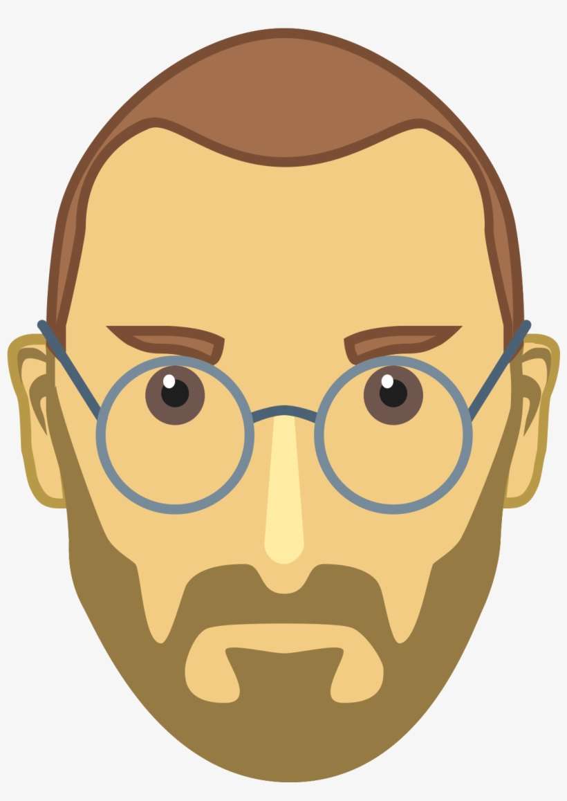 The Icon Is The Frontal View Of The Face Of An Old - Steve Jobs, transparent png download