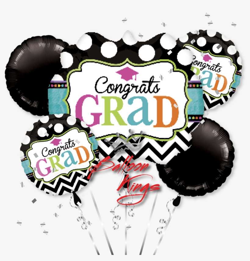 Congrats Grad Chevron Bouquet - Graduation Balloon - Giant Dream Big, transparent png download