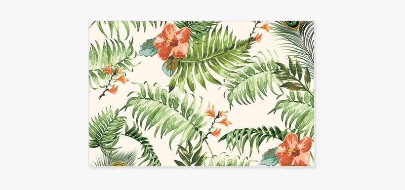 Placecards Jungle Pepperandjoy Back - Art Print: Watercolor Palm Leaves, 18x24in., transparent png download