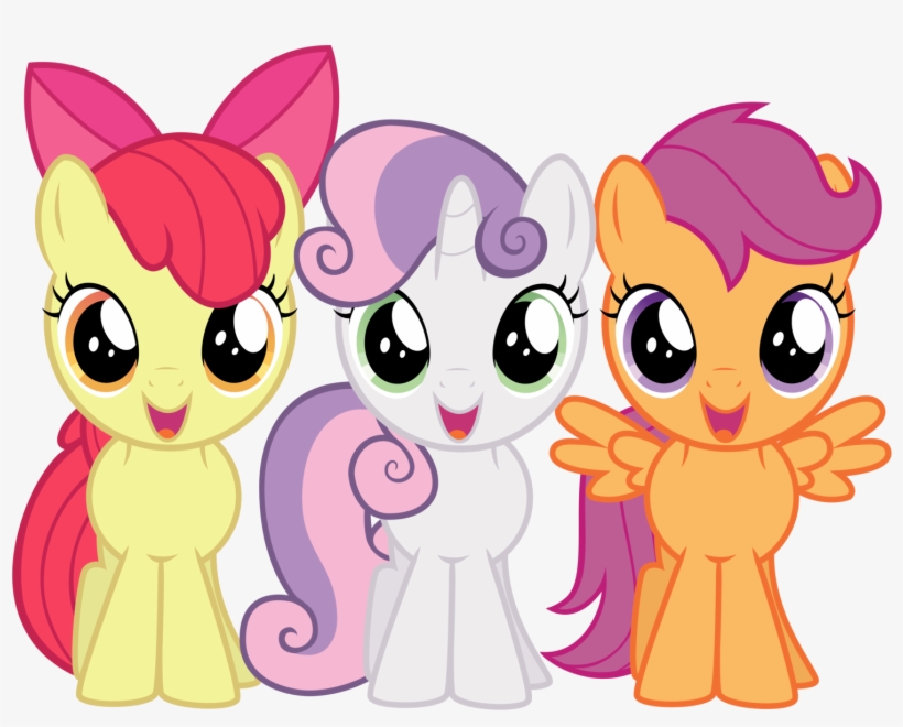 Stejně, Jako Mám Už Asi Pátý Twitter, Se Ale Ukázalo, - My Little Pony Apple Bloom Sweetie Belle Scootaloo, transparent png download