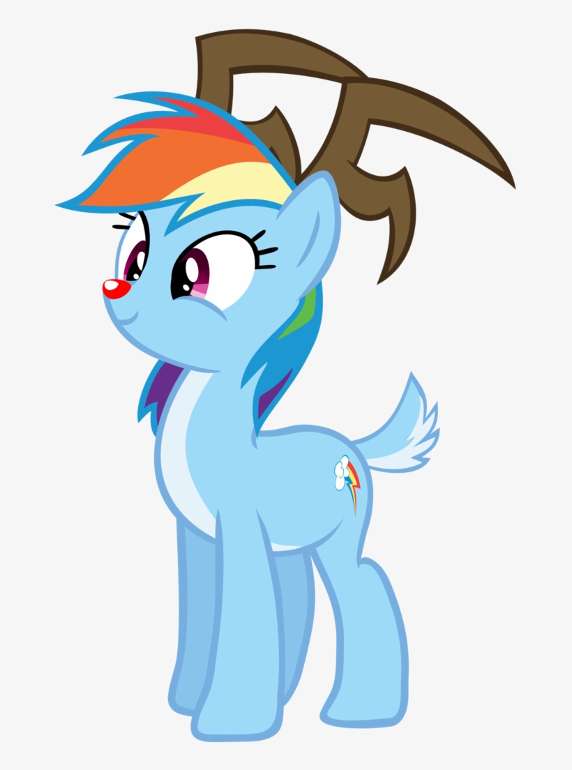 Clip Free Stock Artist Megarainbowdash Backwards Cutie - Rainbow Dash Red Nose, transparent png download