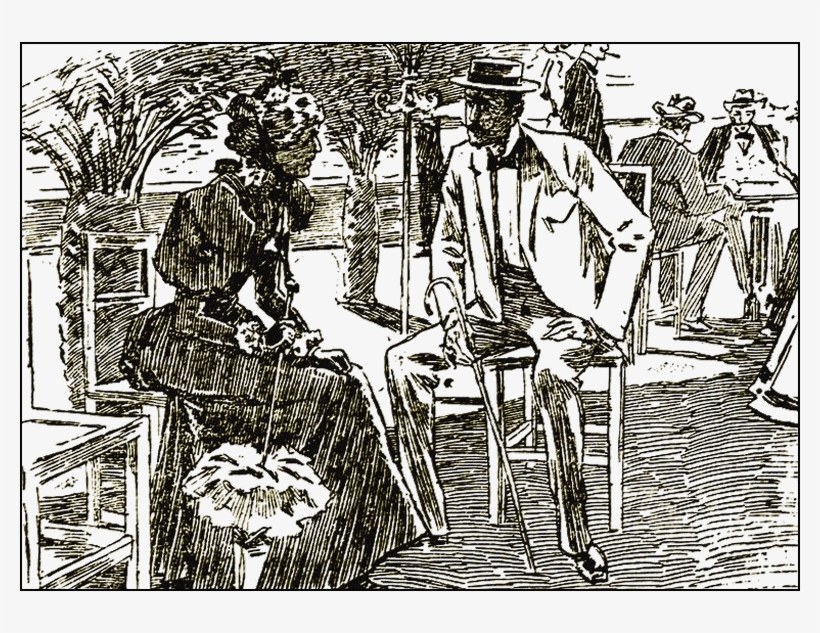 They Both Chatted On, Glancing Now And Then Into Each - Illustration, transparent png download