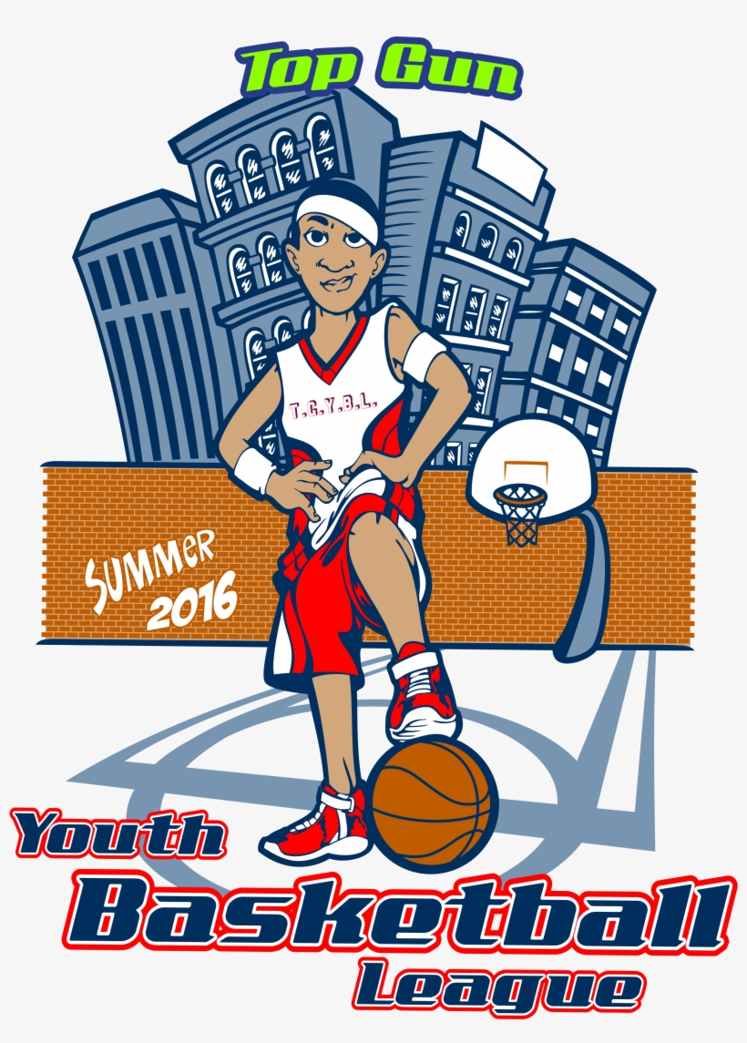Top Gun Youth Sports Summer Basketball League June - Cartoon Summer Basketball League, transparent png download