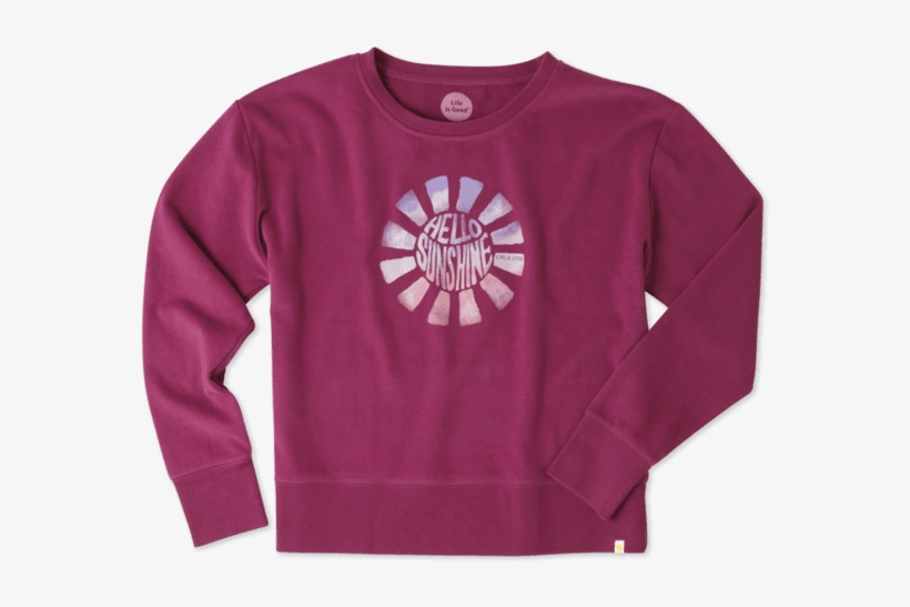 Women's Hello Sunshine Go-to Crew - Long-sleeved T-shirt, transparent png download