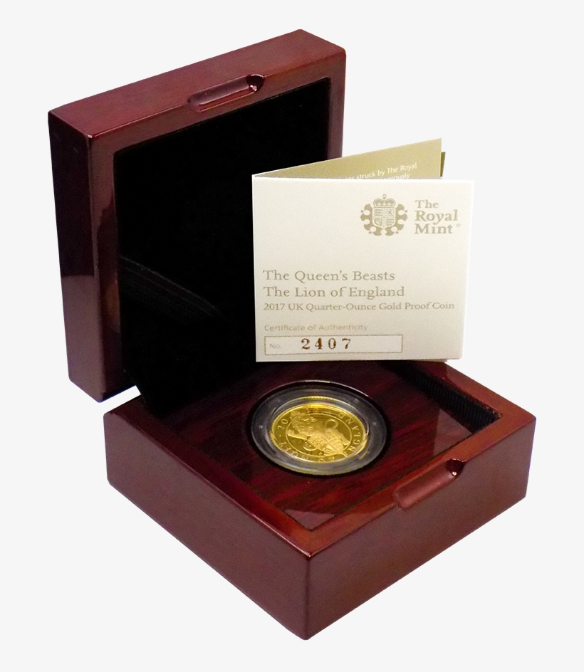Pre-owned 2017 Uk Queen's Beasts The Lion 1/4oz Gold, transparent png download