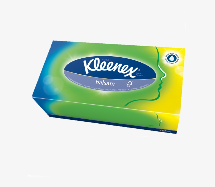 Салфетки В Коробке Kleenex Balsam - Kleenex Balsam Tissues Box 6-pack, transparent png download