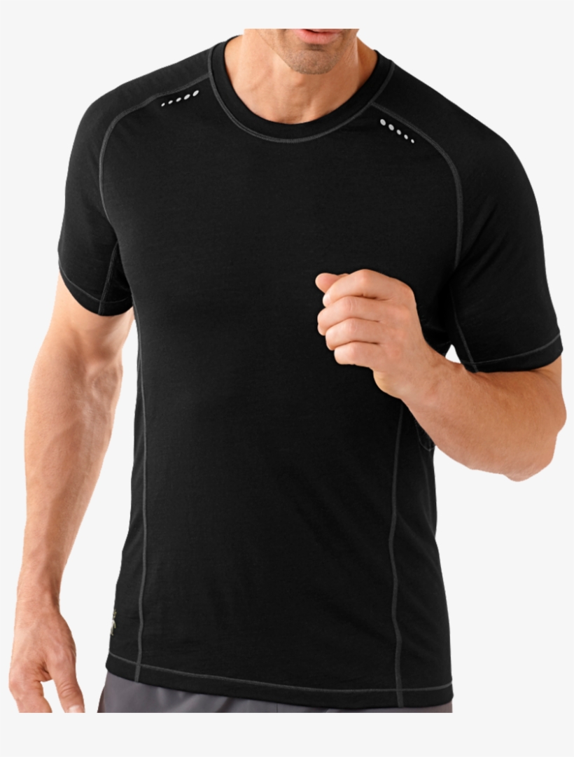Smart Wool Phd Ul Short Sleeve, Men's - Large, Black, transparent png download