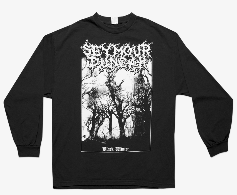 Black Winter T-shirt - Seymour Duncan Black Winter Long Sleeve T Shirt, transparent png download