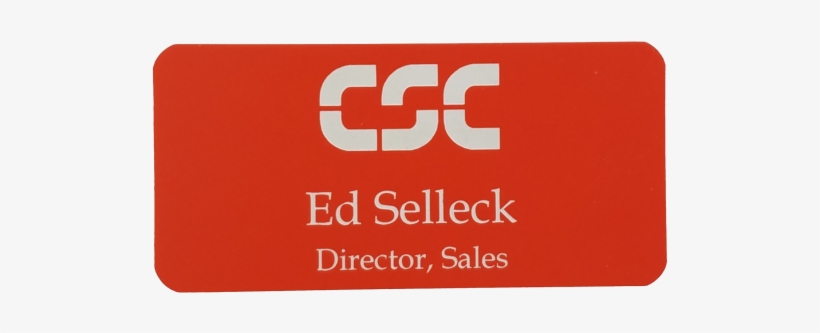 1 1/2″ X 3″ Plastic Name Badge - Martin Line Ml412 Rectangle Plastic Name Badge W/ Rounded, transparent png download