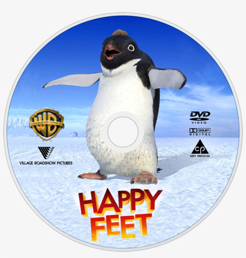 Happy Feet Dvd Disc Image - Happy Feet Dvd Label, transparent png download